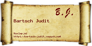 Bartsch Judit névjegykártya